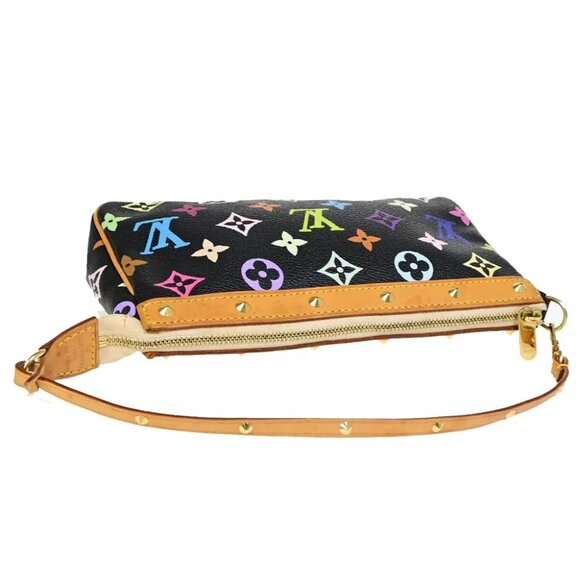 LOUIS VUITTON Pochette Accessoires Hand Bag Monogram Multi Black M92648 636EB053 - Picture 5 of 14